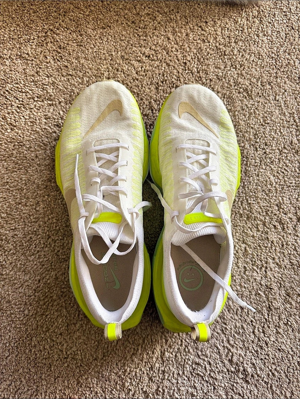 Nike Air Zoom Pegasus Premium White Volt Women's Athletic Shoes in White & Green